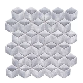 Bardiglio 3d Rhomboid - glass tile